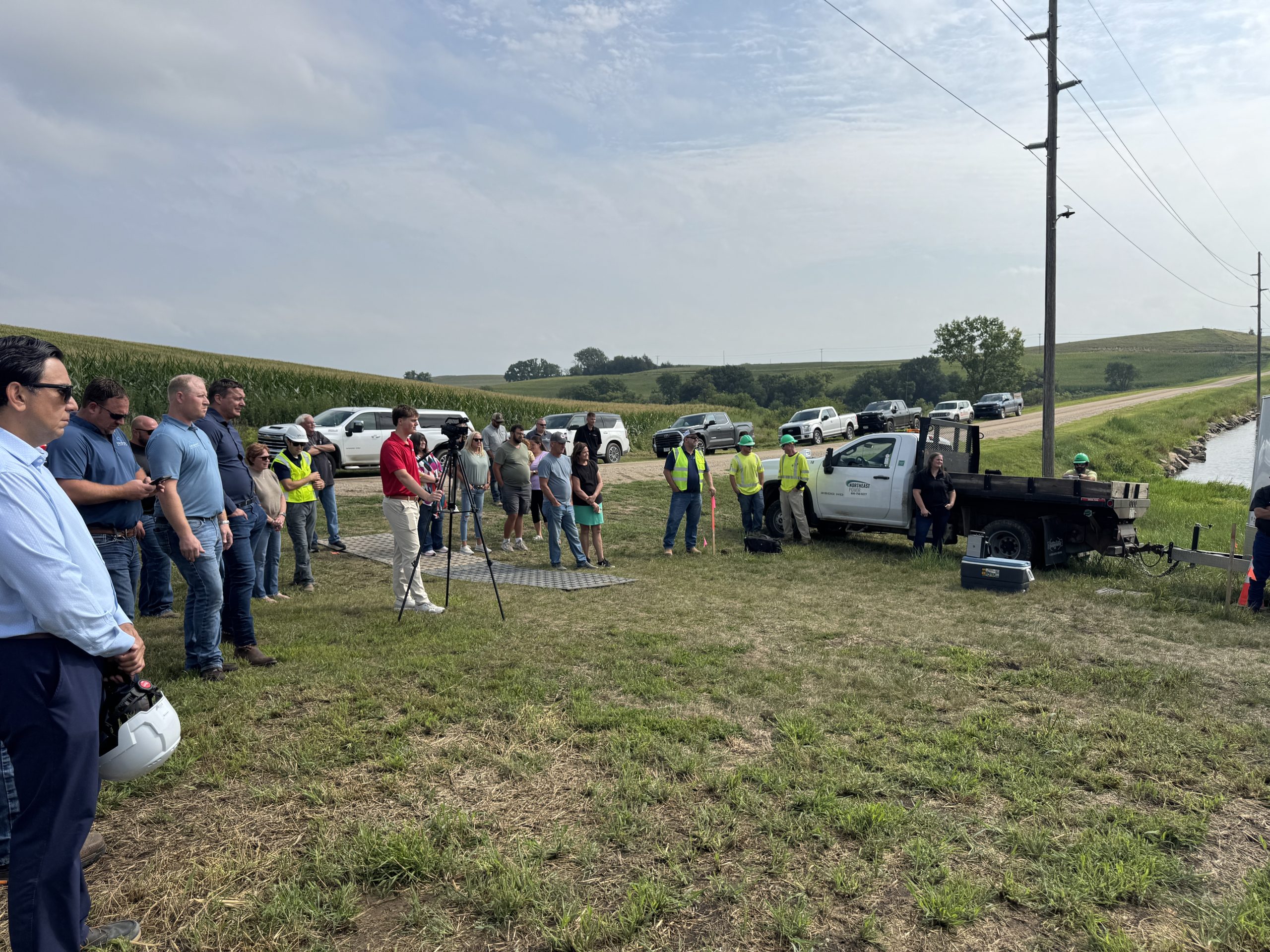 Project partners at Martinsburg Nebraska solar project ribbon cutting