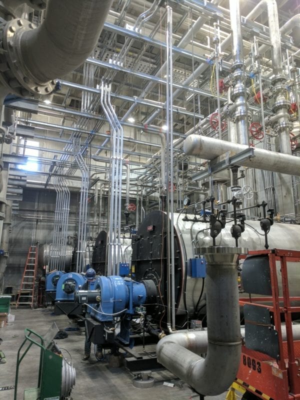 Industrial electrical project at a food processing facility