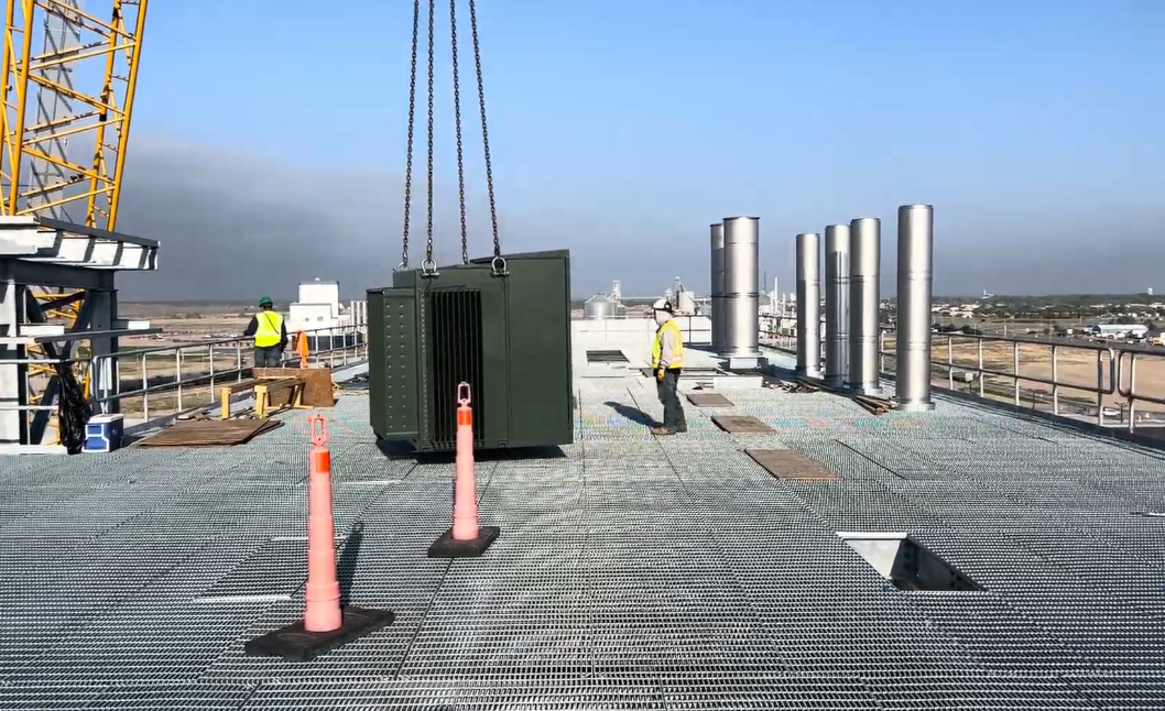 Electrical construction work inside an Empirical Foods facility