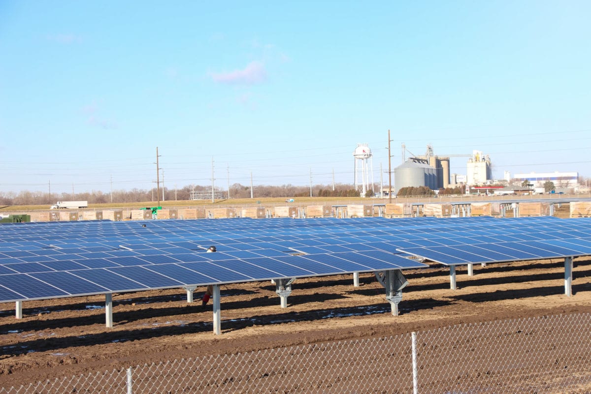 Commercial solar field electrical wiring project by Trinity Electric