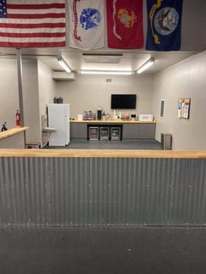 Break room inside the renovated Thrive Fitness facility